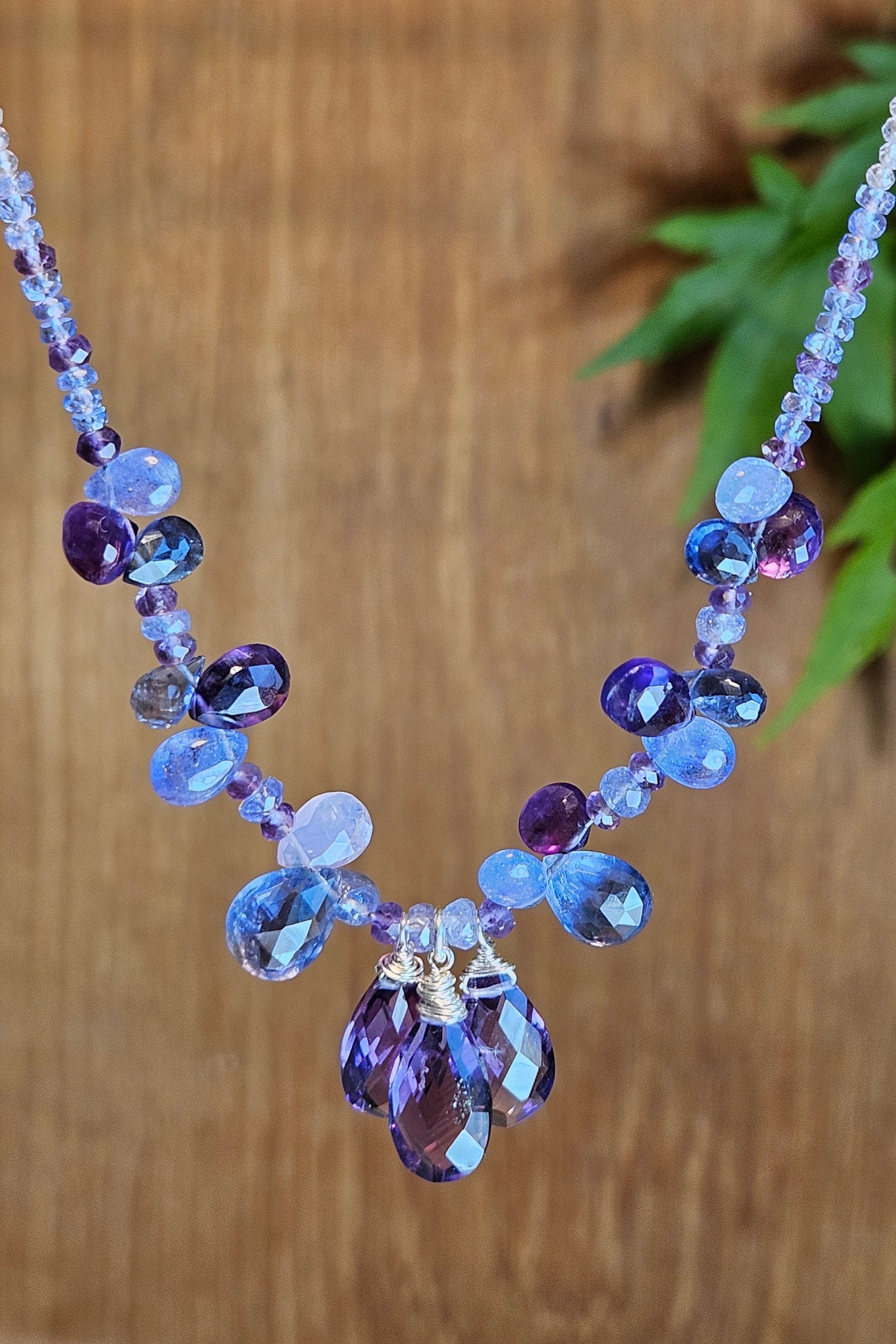Amethyst, Tanzanite & Iolite Necklace  NBL4825