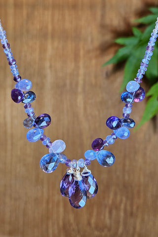 Amethyst, Tanzanite & Iolite Necklace  NBL4825