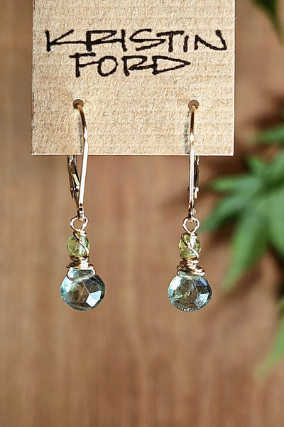 GF) Green Apatite Earrings  EGR1925G