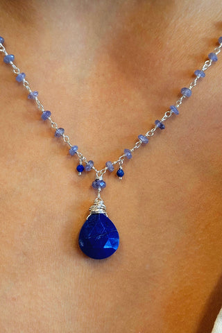 Lapis Lazuli & Tanzanite  Necklace  NBL0725