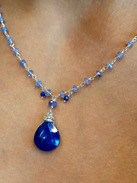 Lapis Lazuli & Tanzanite  Necklace  NBL0725
