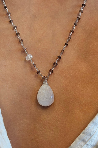 Rainbow Moonstone & Andalusite Necklace NWH5523