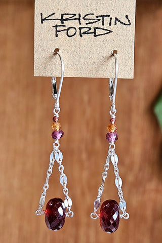Garnet "Swing" Earrings  ERD3625