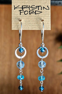 Blue Topaz & Apatite Earrings  EBL5625