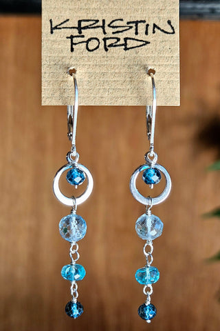 Blue Topaz & Apatite Earrings  EBL5625
