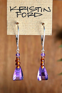 Amethyst & Hessonite Earrings  EBL5725