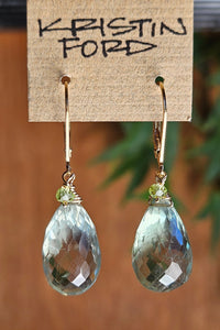GF) Prasiolite Teardrop Earrings  EGR2425G