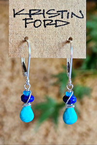 Turquoise & Lapis Lazuli Earrings  EBL4524