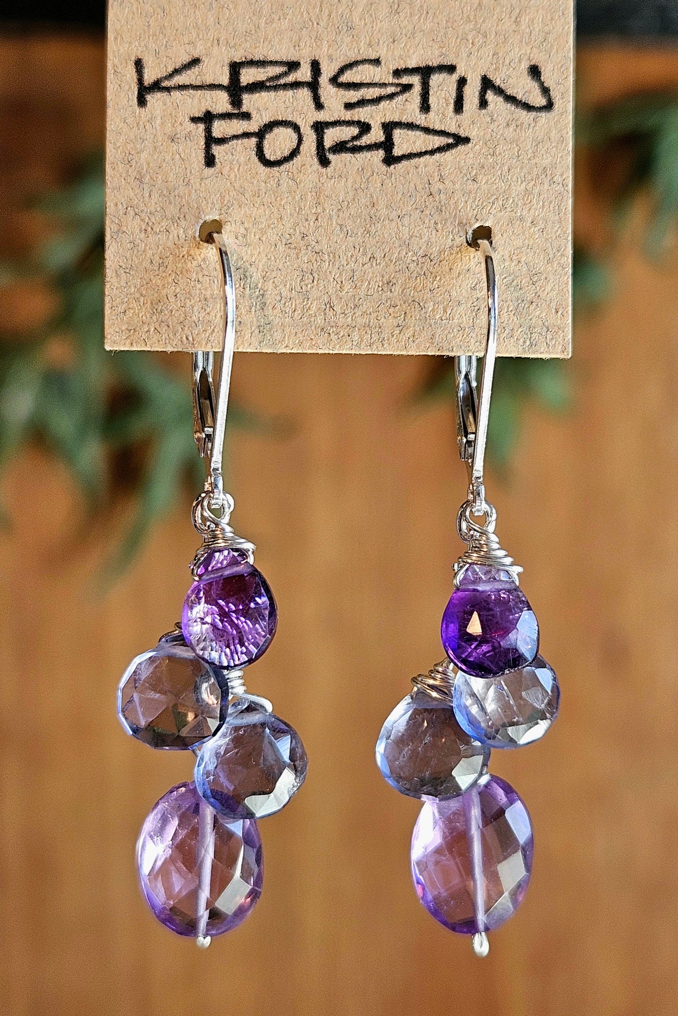 Amethyst & Iolite Earrings  EBL5825