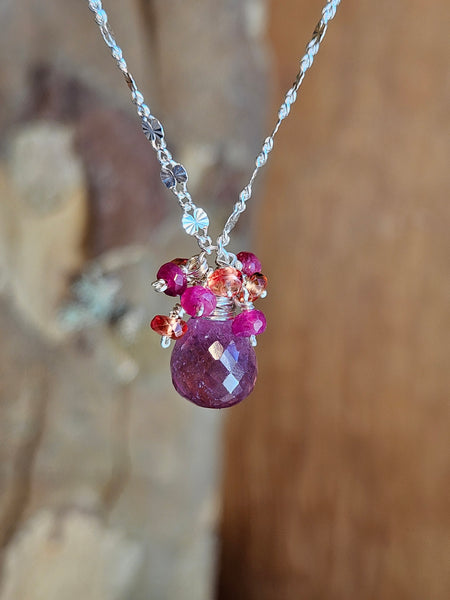 One of a Kind Sapphire and Ruby Necklace