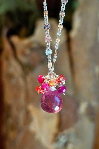One of a Kind Sapphire and Ruby Necklace