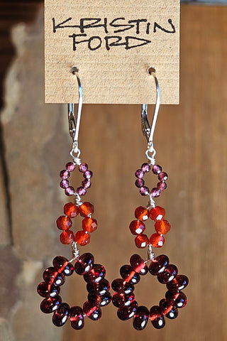 Garnet & Red Onyx Earrings  ERD4025