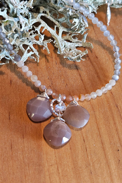 Chocolate "Mocha" Moonstone Necklace  NBR0925