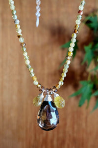 Smoky Quartz, Grossular Garnet & Andalusite Necklace  NBR2925