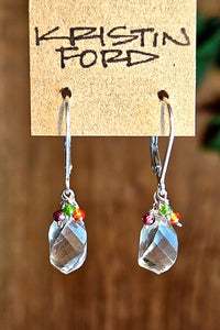 Clear Quartz Crystal Earrings  EWH3425