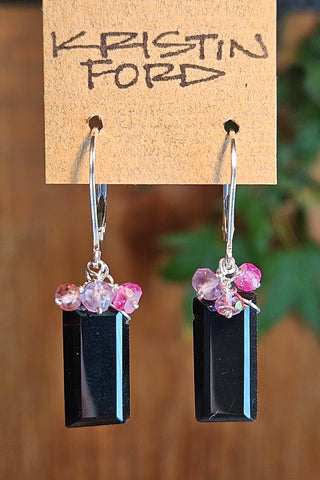 Black Andradite Garnet Earrings  EBK3125