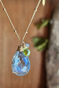 GF) Prasiolite, Peridot & Labradorite Necklace  NGR2425G
