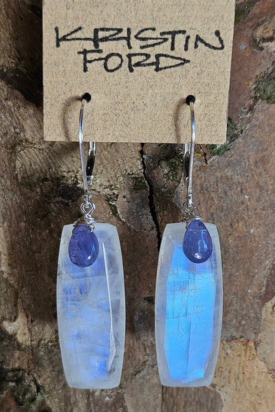 Rainbow Moonstone & Tanzanite Earrings  EWH3725