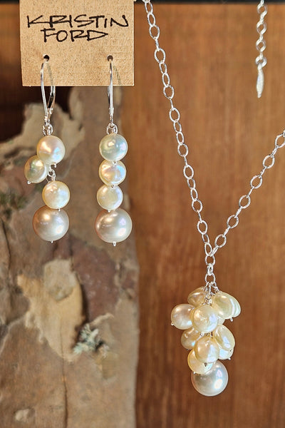 One of a Kind Pearl Necklace & Earrings