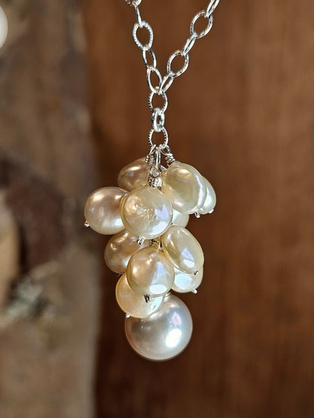 One of a Kind Pearl Necklace & Earrings