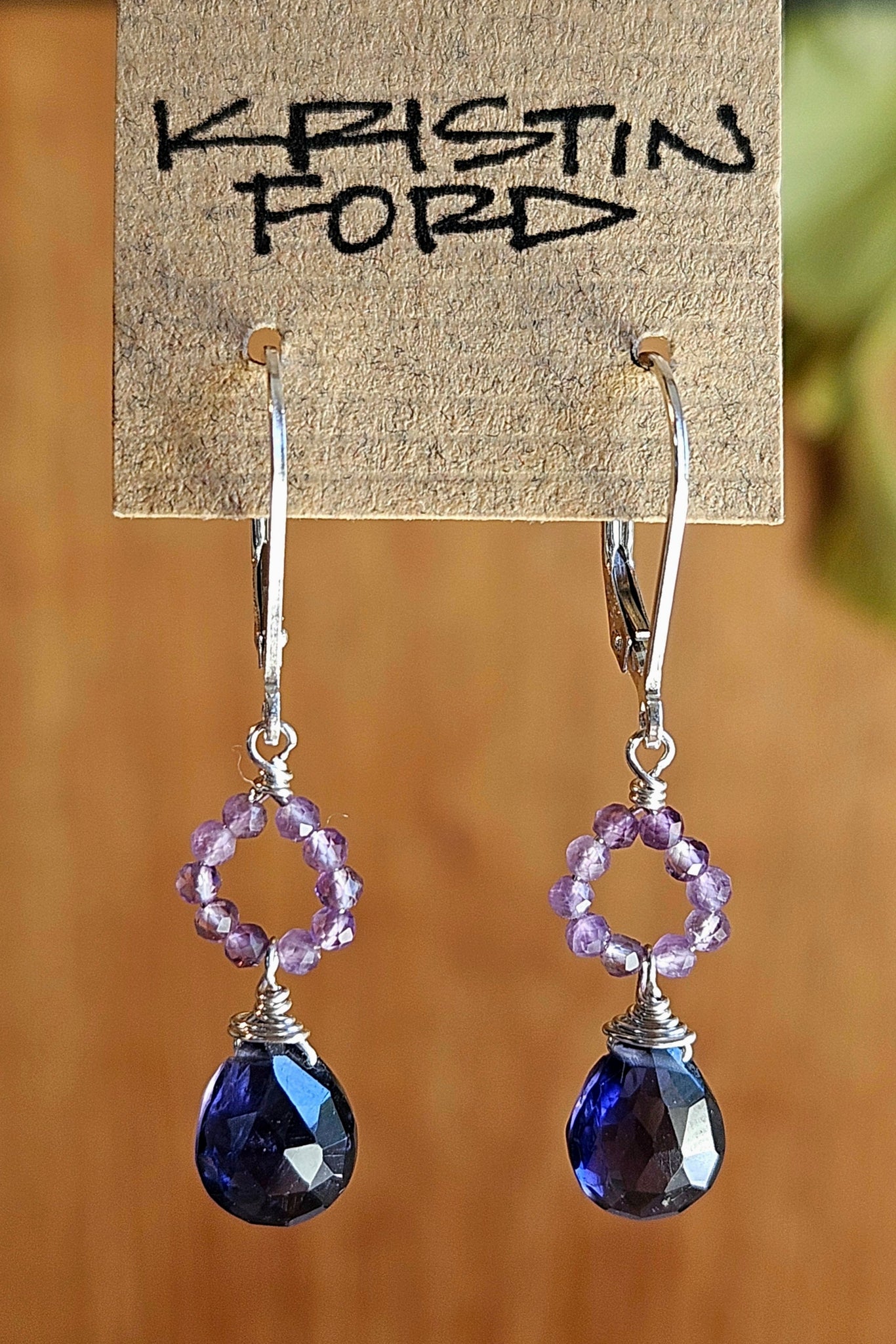 Iolite & Amethyst Earrings  EBL6625