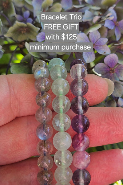 Hydrangea Inspired Stretchy Bracelet Trio
