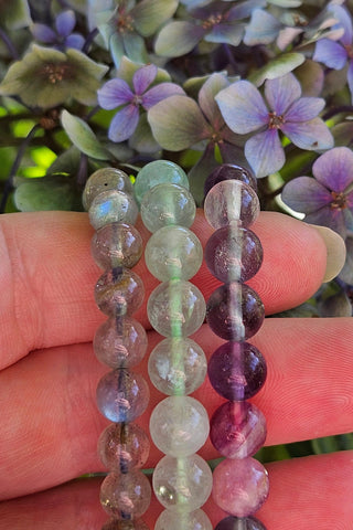 Hydrangea Inspired Stretchy Bracelet Trio