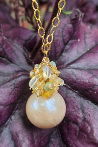 One of a Kind GF) Pearl, Opal & Citrine Necklace