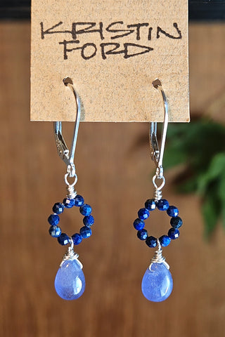 Tanzanite & Lapis Lazuli Earrings  EBL6725