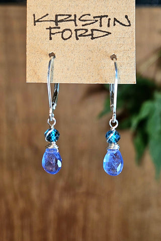 Tanzanite & London Blue Topaz Earrings EBL5023