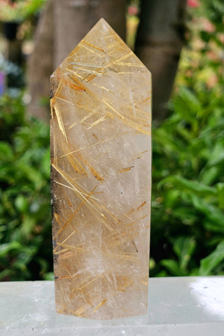 Rutilated Quartz Tower / Point