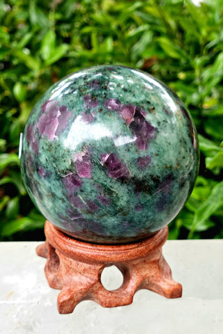 Ruby Zoisite Sphere