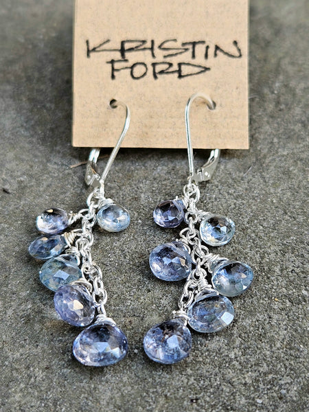 pastel sapphire earrings