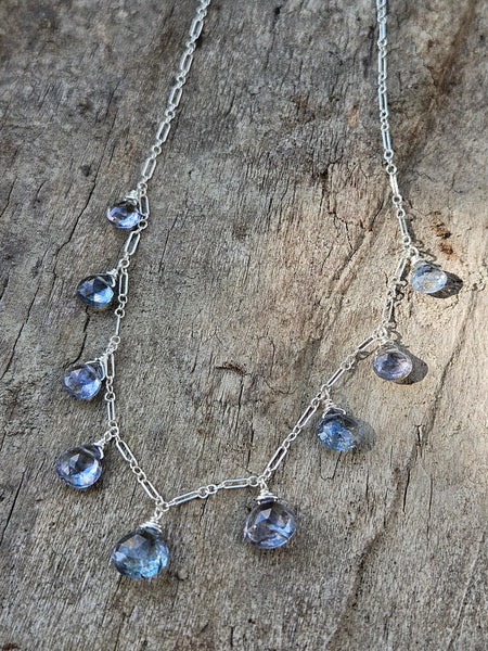 One of a Kind Sapphire Necklace & Earring Set