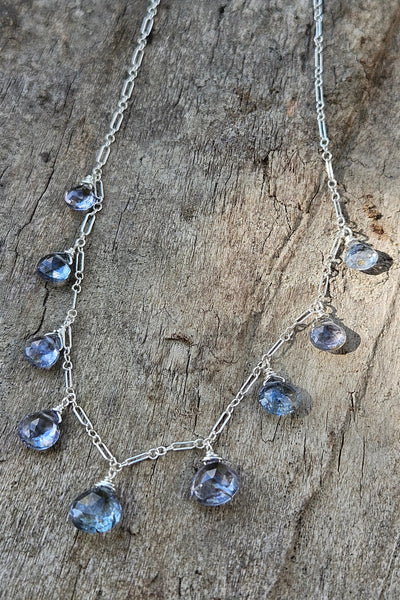 One of a Kind Sapphire Necklace & Earring Set