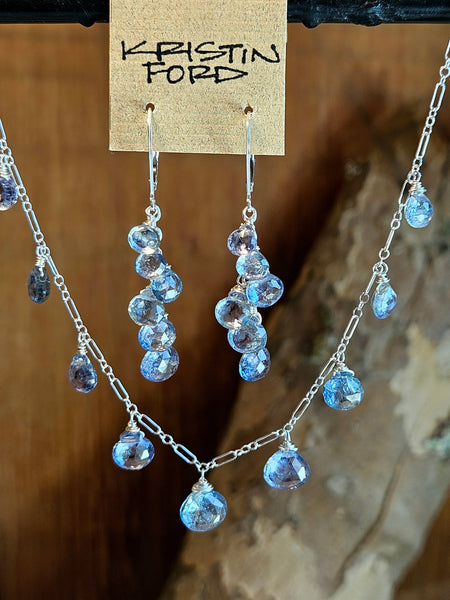 One of a Kind Sapphire Necklace & Earring Set