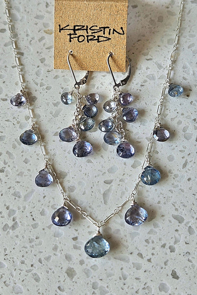 One of a Kind Sapphire Necklace & Earring Set
