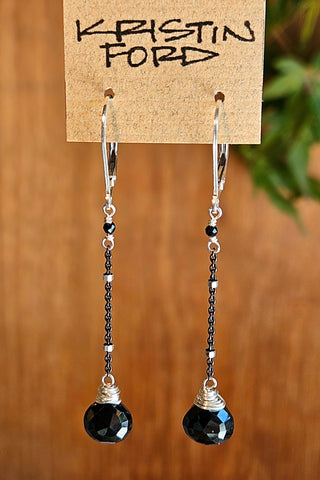 Black Spinel Earrings  EBK4525