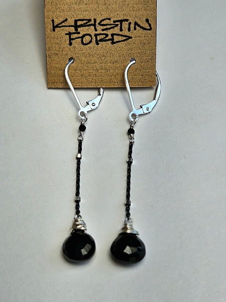 Black Spinel Earrings  EBK4525