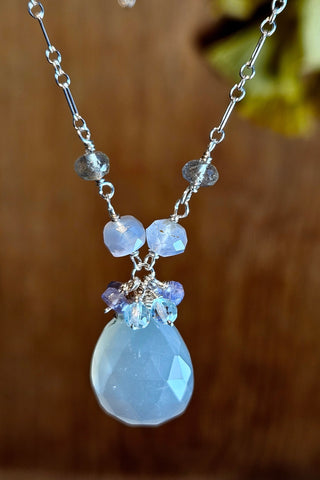Silver Moonstone Necklace  NBK5125