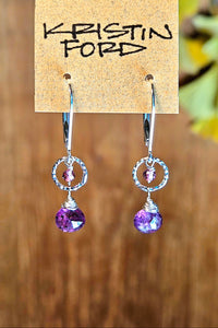 Raspberry Sapphire Earrings  ERD4725