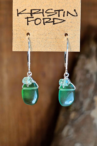 Serpentine & Green Kyanite Earrings  EGR0126