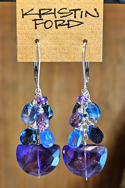 Amethyst & Multi Color Earrings  EBL2526