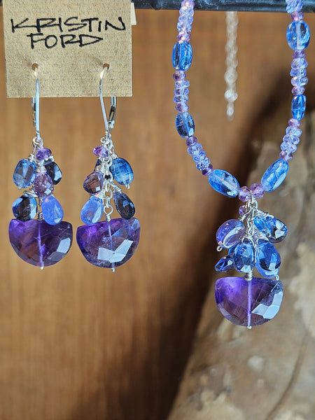 Amethyst & Multi Color Earrings  EBL2526