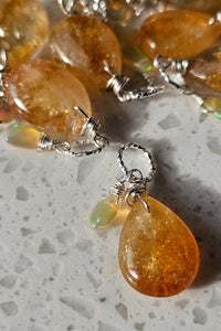 Citrine & Opal Floater / Pendant