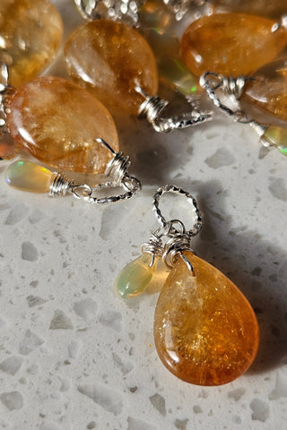 Citrine & Opal Floater / Pendant