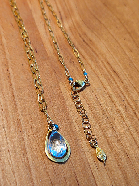 GF) Blue Topaz Necklace  NBL2425G2