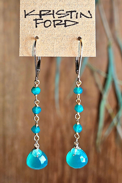 GF) Green Onyx & Chrysoprase Earrings  EGR0526G