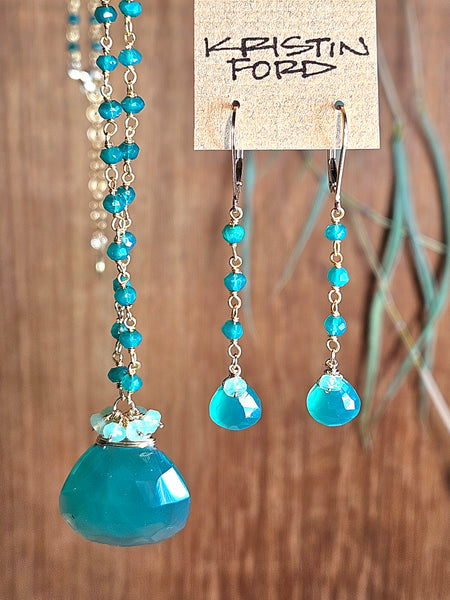 GF) Green Onyx & Chrysoprase Earrings  EGR0526G