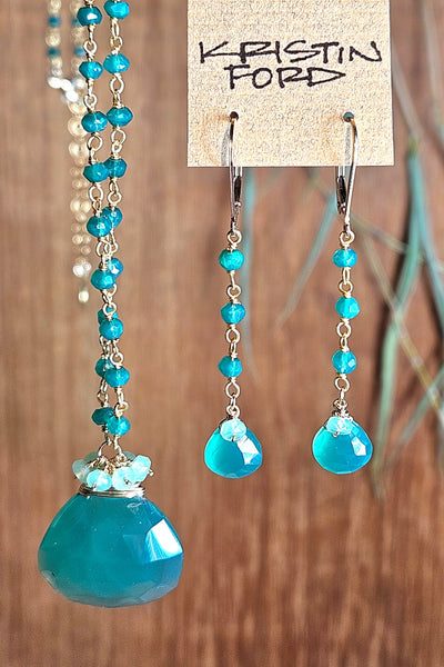 GF) Green Onyx & Chrsoprase Necklace  NGR0526G
